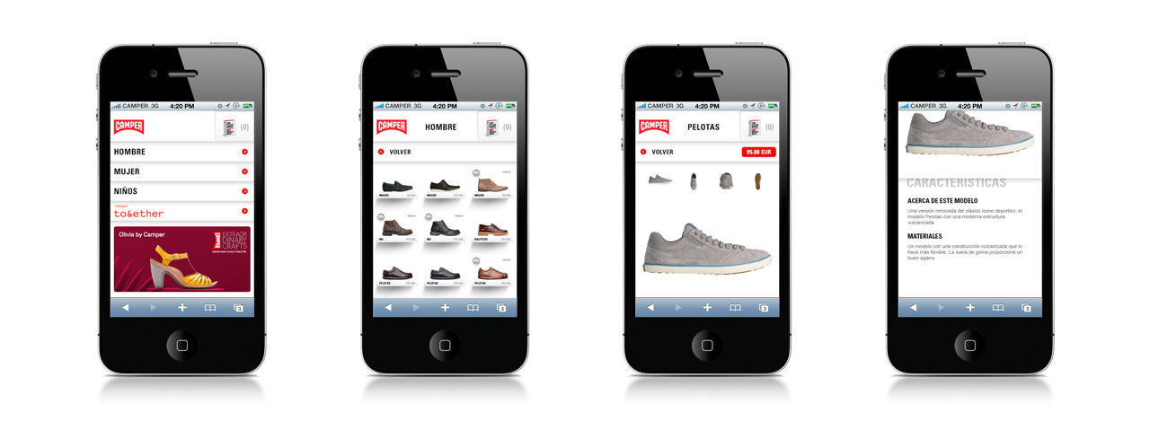 Camper Online Store Mobile
