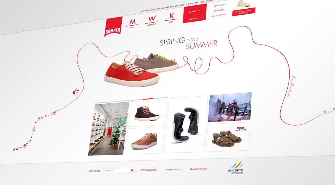 Camper SS/AW '12 website