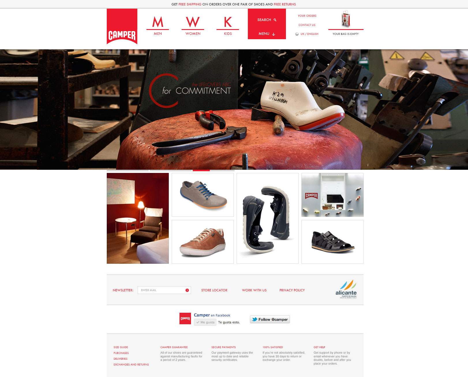 Camper SS/AW '12 website