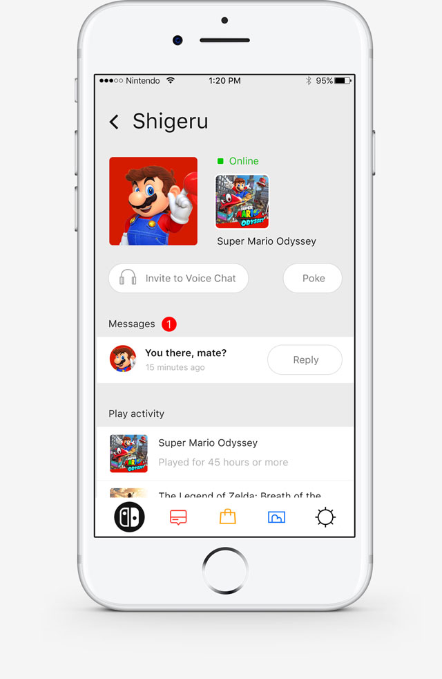 Nintendo Switch App Concept Interface