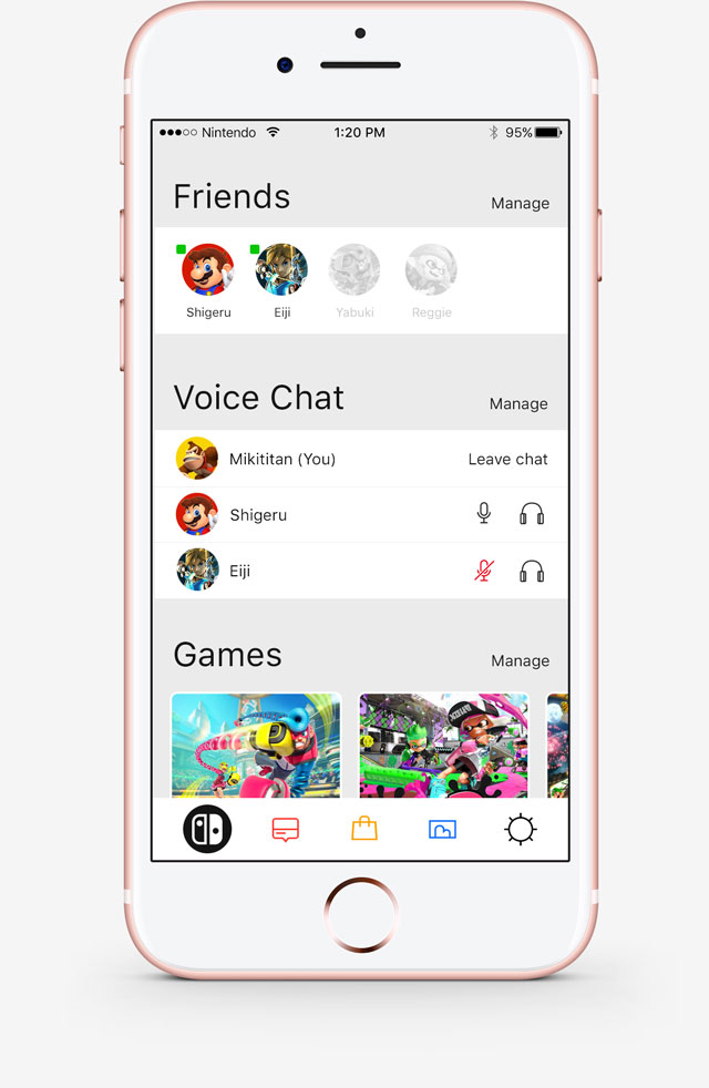 Nintendo Switch App Concept Interface