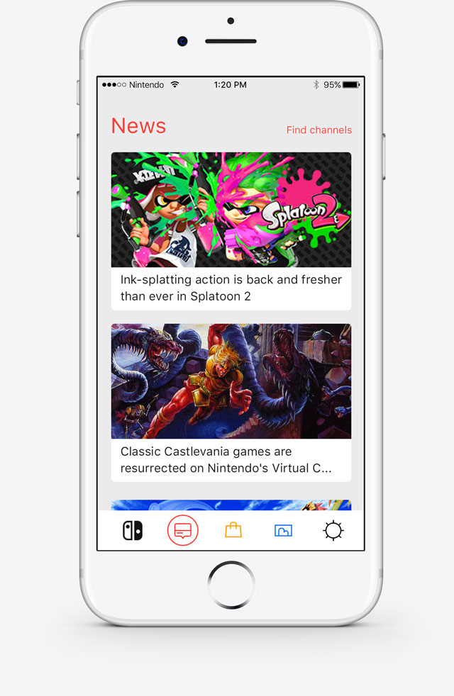 Nintendo Switch App Concept Interface