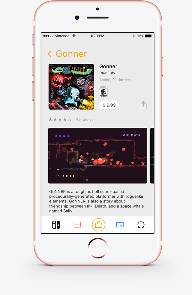 Nintendo Switch App Concept Interface